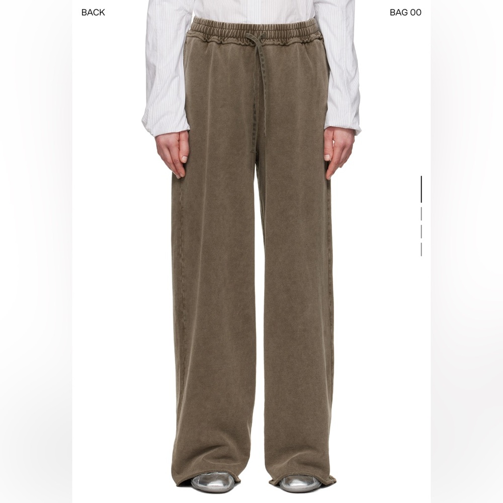 Acne Studios Brown Embroidered Logo Lounge Pants Size 24 XS